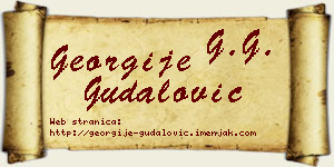 Georgije Gudalović vizit kartica